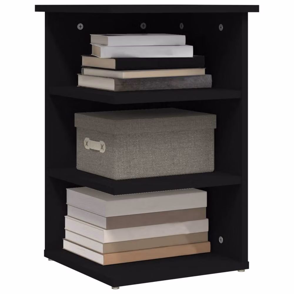 Berkfield Home Black Modern Side Cabinet in MDF, W/D/H: 35 x 35 x 55 cm – 4
