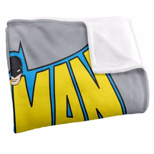 Warner Bros. Batman Vintage Logo Super Soft Fleece Throw Blanket, Multicolour, W: 91.44 cm x D: 147 cm – 2