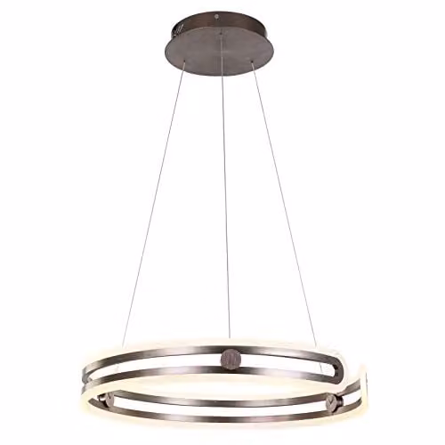 Netlighting Italux Kiara Modern LED Suspended Pendant Light, Brown, Warm White 3000K, 4830lm, Dimmable