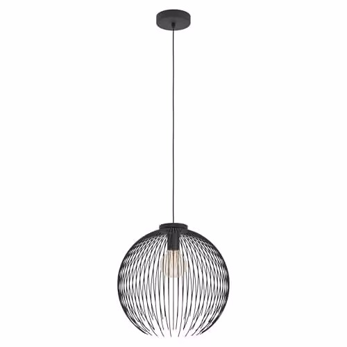 Eglo Venezuela Modern Black Metal Suspended Pendant Light – 1