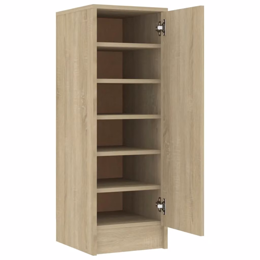 Berkfield Home Sonoma Oak Shoe Cabinet in Brown, W/D/H: 32 x 35 x 92 cm – 2