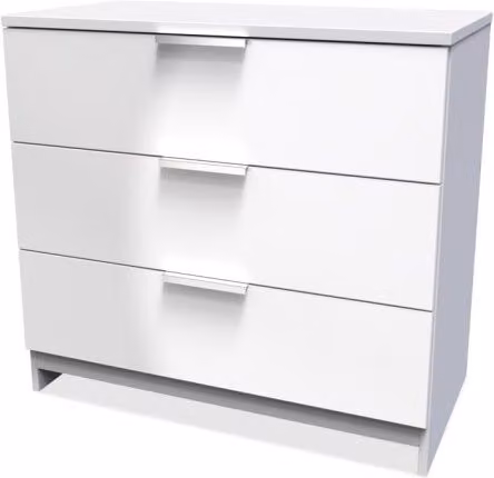 Welcome Furniture Plymouth 3 Drawer Chest of Drawers in White