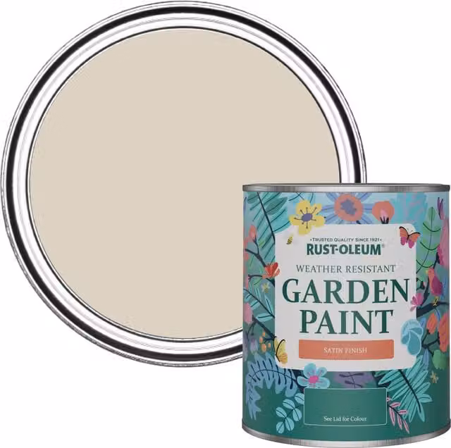 Rust-Oleum Water-Based Garden Paint in Satin Finish, Beige, 0.75 l