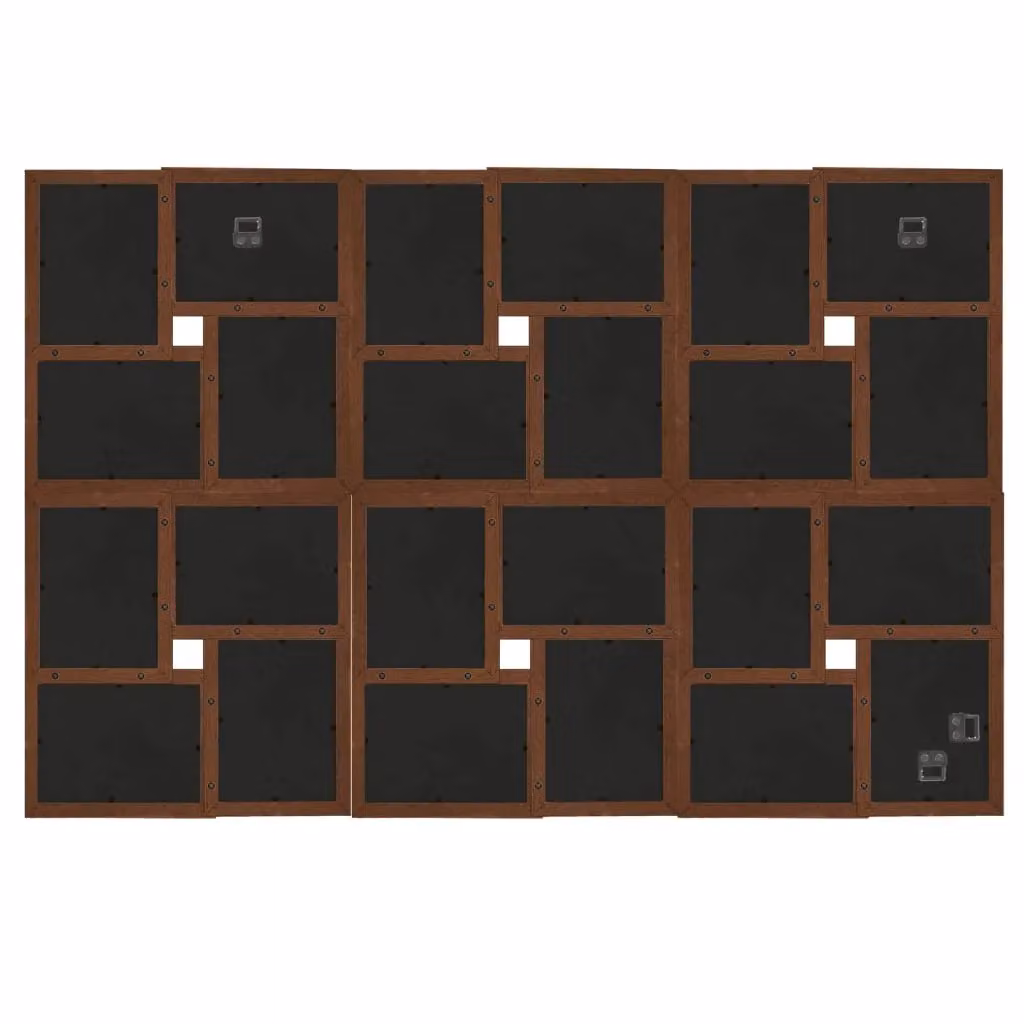 Berkfield Home Modern Rectangular Collage Photo Frame, Dark Brown, Holds 24 Pictures of 13 x 18 cm – 3