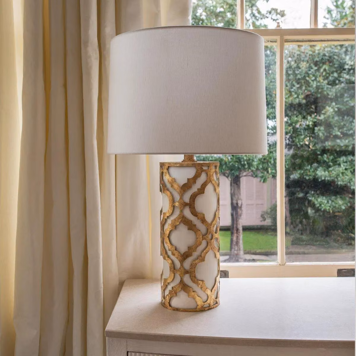 Netlighting Arabella Gold Table Lamp with E27 Bulb Holder – 2