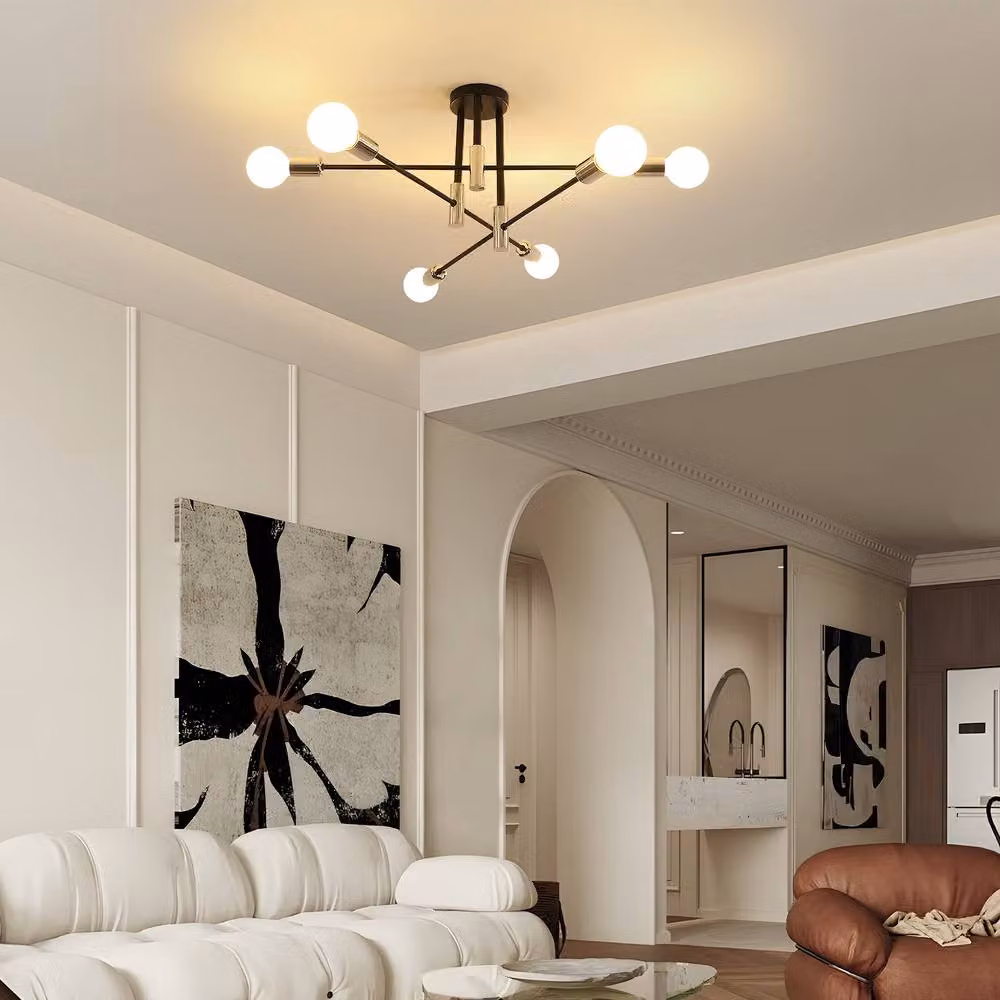 Pheashine Sleek Molecular Ceiling Lamp in Black with E27 Holder – 2