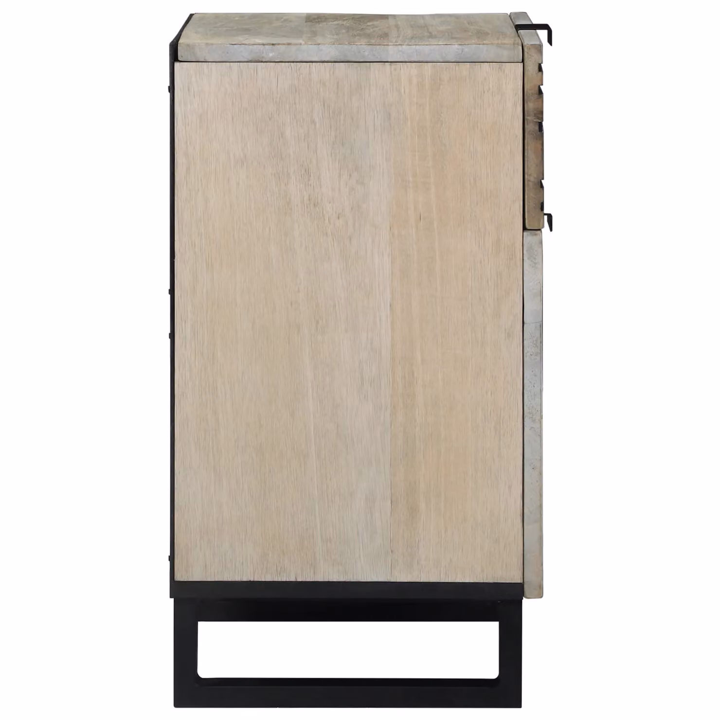 Berkfield Home Modern Bedside Table with Drawer in White and Black, W/D/H: 50 x 33 x 60 cm – 4