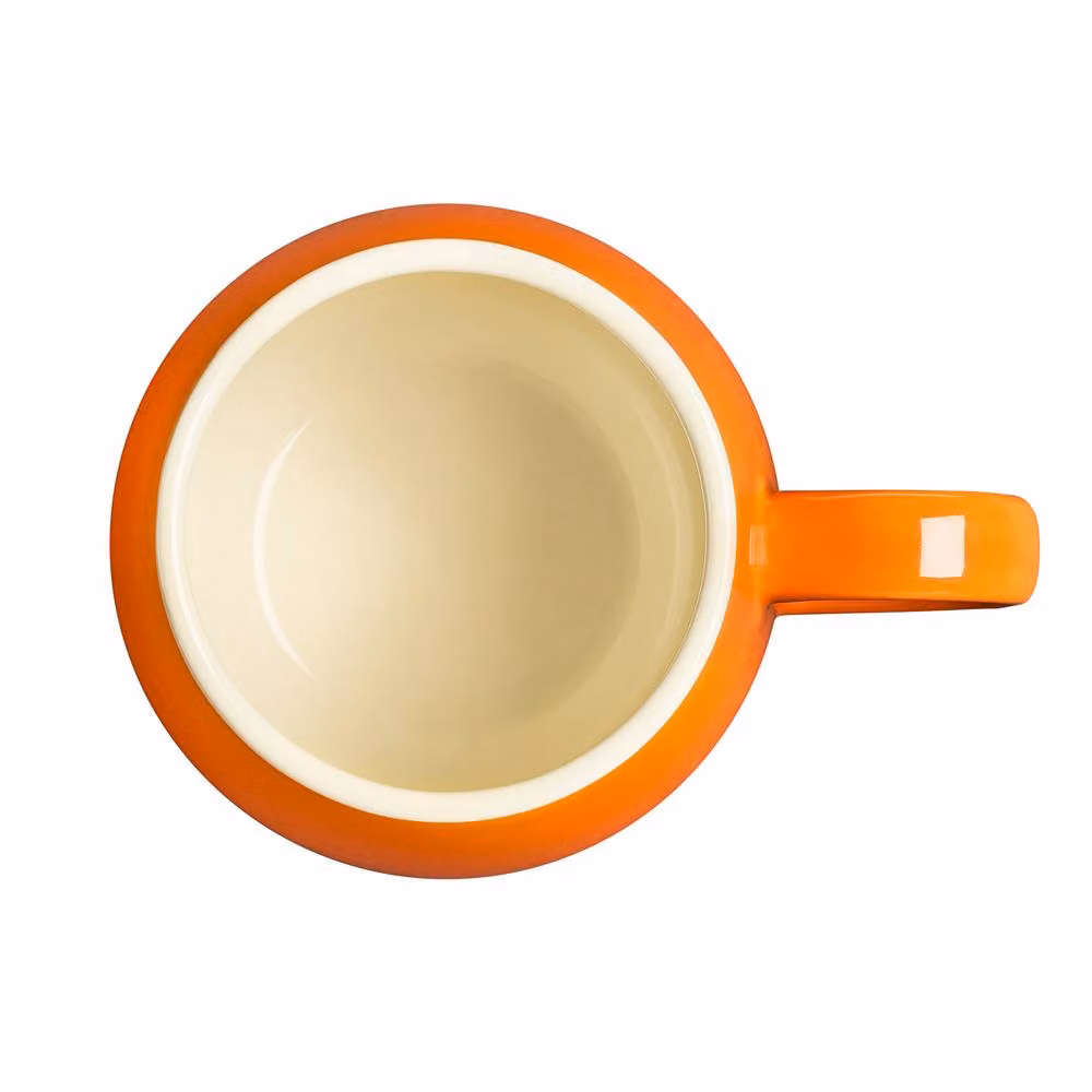 Cooks Professional 4pc Ceramic Stoneware Tea and Coffee Mug Set, Orange, 350ml per mug – 2