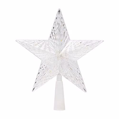 The Christmas Workshop LED Star Tree Topper in White, 18 cm – 1