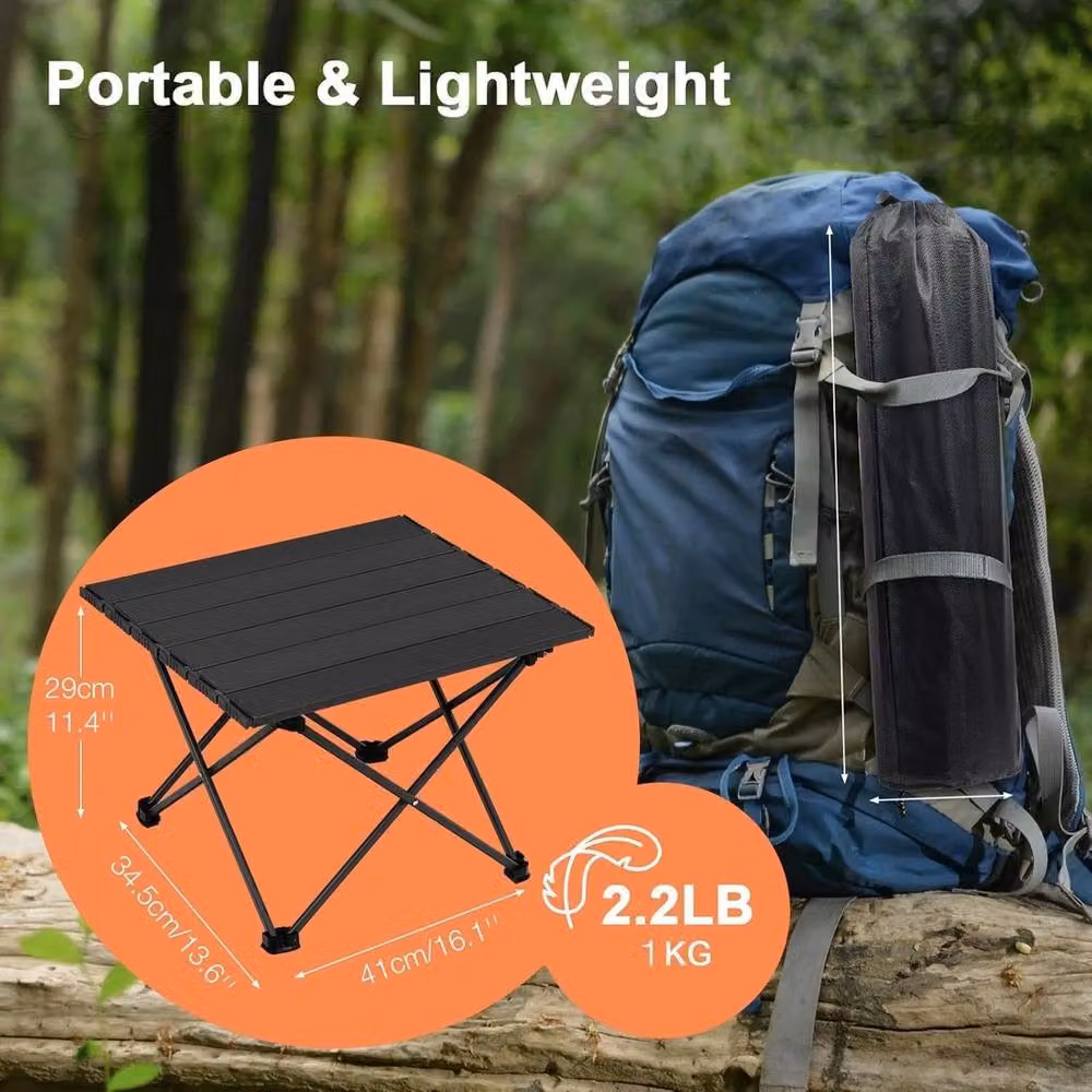Havendro Portable Roll Up Camping Table in Black, W/D/H: 40 x 35 x 29 cm – 2