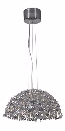 Netlighting Nano Suspended Pendant Ceiling Light in Grey Aluminium with 12 x G4 Bulbs