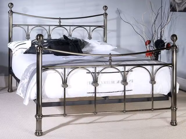 Limelight Sigma Metal Bed Frame in Silver, 4ft6 Double