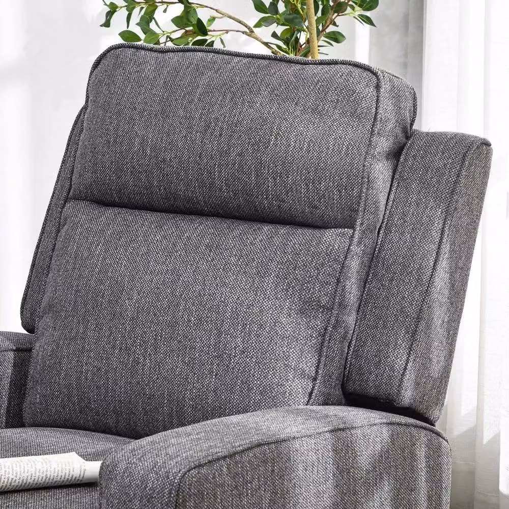 FORGEVIO Electric Fabric Recliner Armchair in Grey – 3