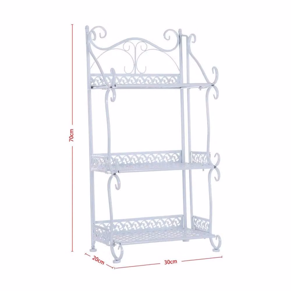 FORGEVIO White 3 Tier Slim Metal Bathroom Storage Shelf Cabinet – 2
