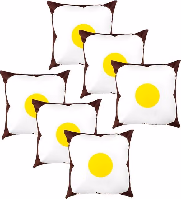 Gardenista Water Resistant Outdoor Printed Square Scatter Cushion in Yellow and White