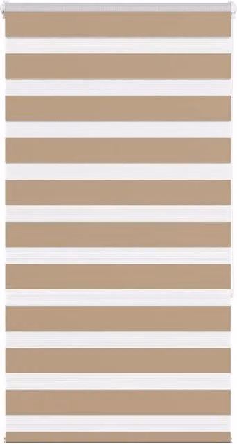 Berkfield Home Zebra Blind in Sand Brown, W: 80 cm, H: 150 cm