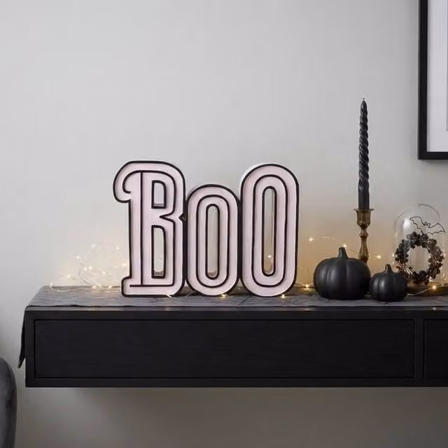 Garden Greatness Poison Pink Boo Halloween Tabletop Sign