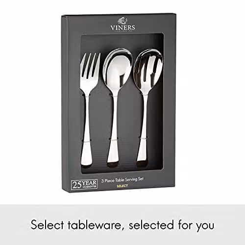 Viners Select 3 Piece Polished Silver Stainless Steel Serving Utensils Set – 2