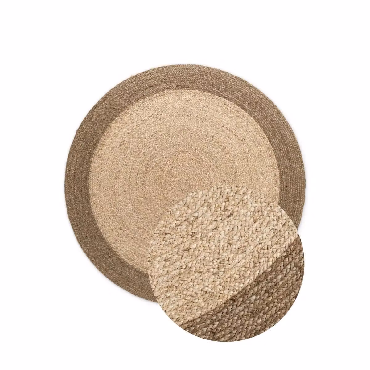THE RUGS Jutta Reversible Brown Jute Flatweave Round Rug, Diameter: 200 cm – 2