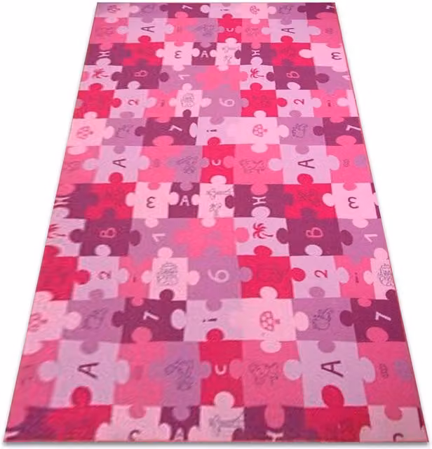 RugsX Purple Puzzle Rug, W: 150 cm, L: 500 cm