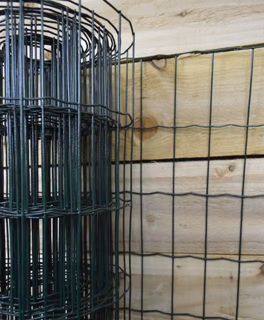 Samuel Alexander Green PVC Coated Metal Garden Border Fence, W/H: 1000 x 60 cm