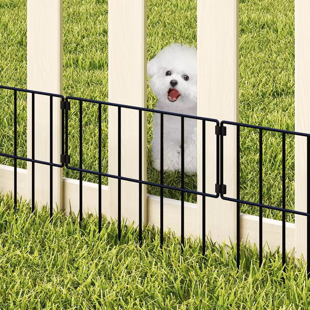 Levede 10 Pack Black Metal Decorative Animal Garden Fence Barrier – 3