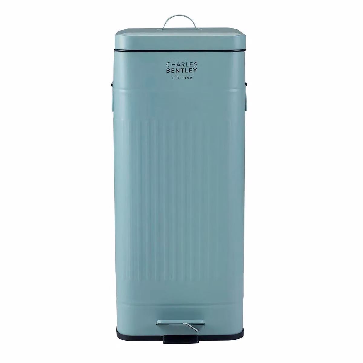 Charles Bentley 30 Litre Steel Square Retro Kitchen Pedal Waste Bin with Removable Inner Bucket, Green – 2