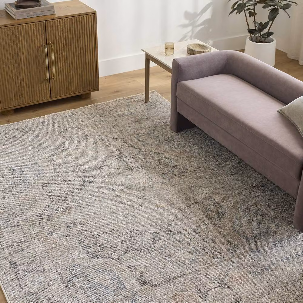 Livabliss Galey Alix Maria Elena III Vintage Brown and Blue Traditional Fringe Living Room Rug, W: 200 cm, D: 275 cm – 3