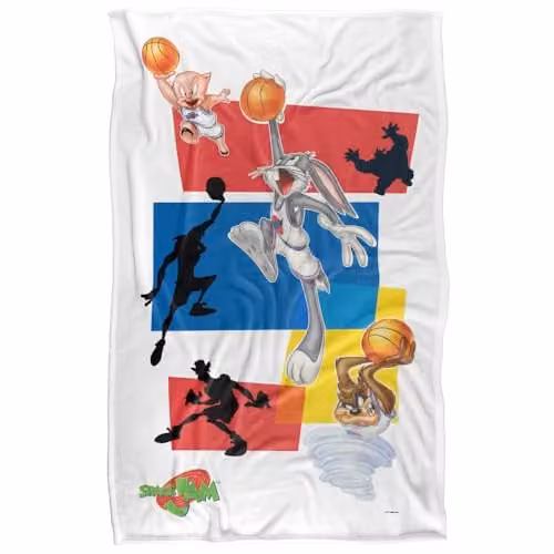 Warner Bros. Space Jam Group Collage Silky Touch Super Soft Fleece Throw Blanket, Multicolour, W: 91 cm, D: 147 cm – 1