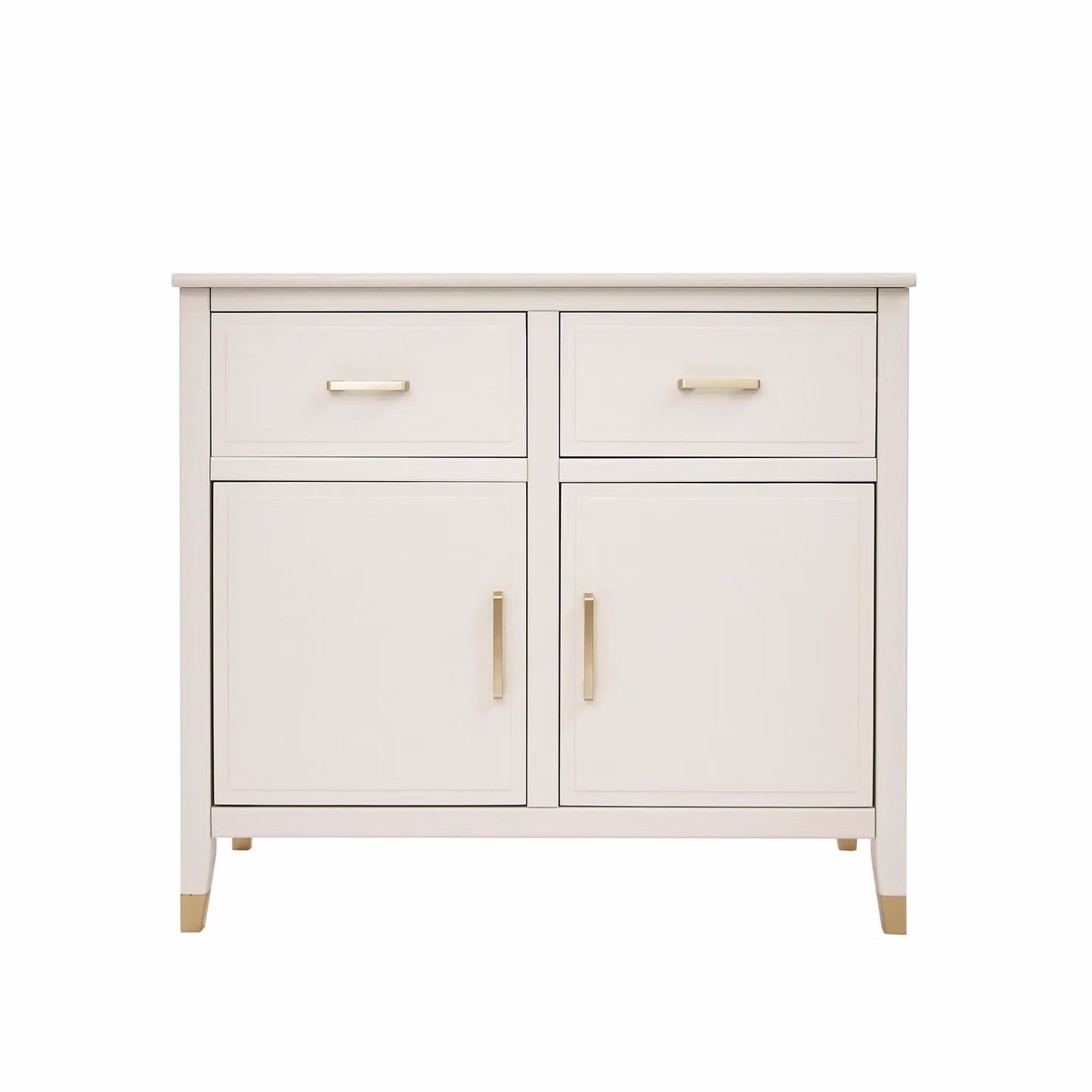 Cabinet Bits Palazzi Modern 2 Door 2 Drawer Sideboard in Matt White – 2