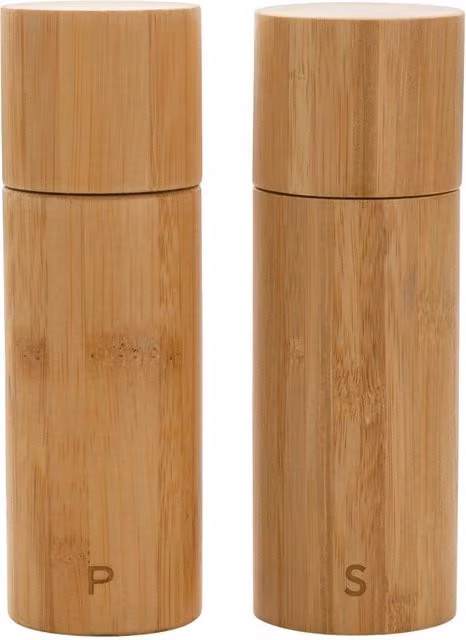 Ukiyo Bamboo and Ceramic Salt and Pepper Mill in Brown – 1