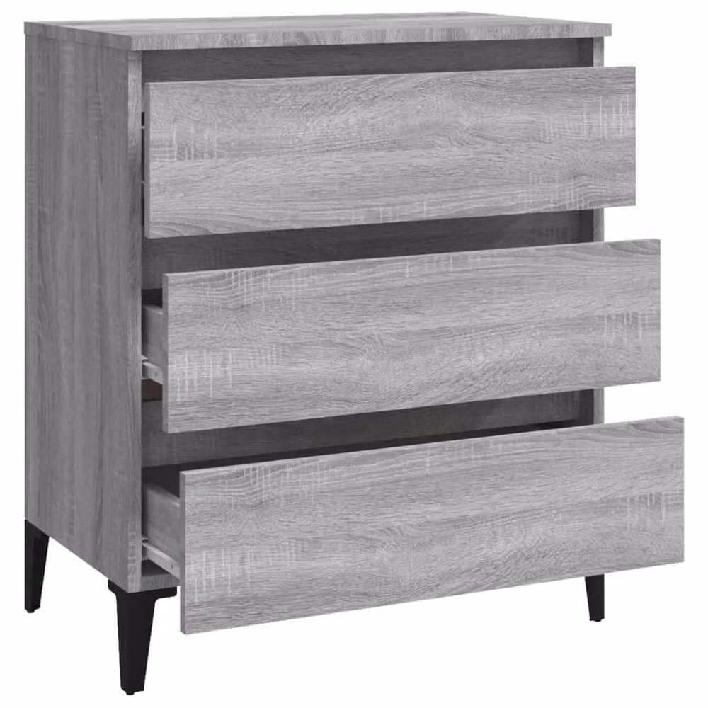 Berkfield Home Sonoma Sideboard in Grey, W/D/H: 60 x 35 x 69 cm – 3