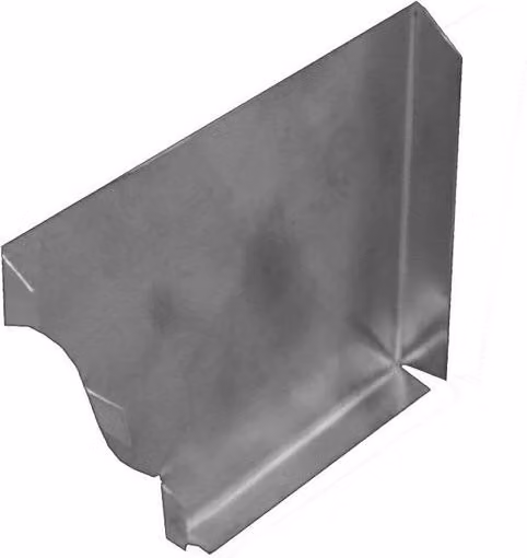 Coppa Gutta Titanium Zinc Large Ogee Gutter Left Stop End in Grey, 145mm