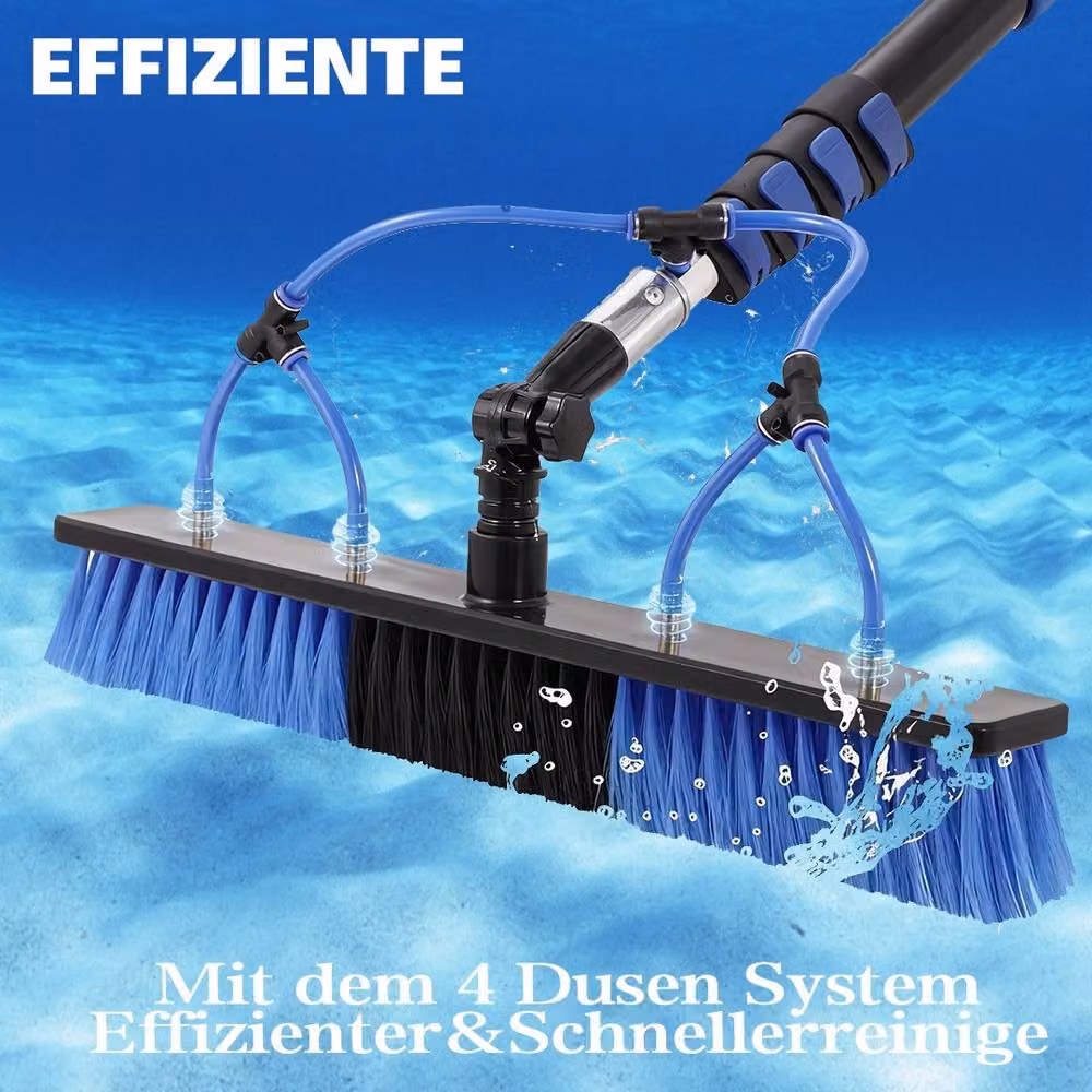 Havendro 16ft Blue Window Cleaning Pole and Telescopic Extension Brush Kit – 4