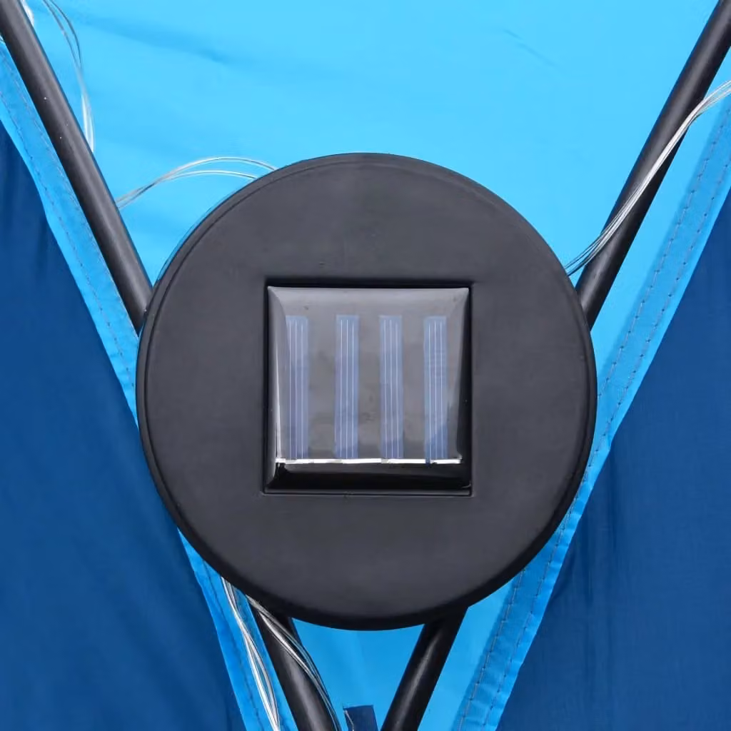 Berkfield Home Party Tent with LED and 4 Sidewalls, Blue, W: 3.6 m, D: 3.6 m, H: 2.3 m – 3
