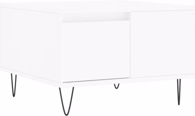 Berkfield Home Modern White Square Coffee Table with Lift Mechanism, W/D/H: 55 x 55 x 36.5 cm