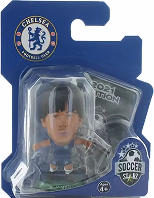 SoccerStarz Chelsea Football Club Reece James Mini Figure, Blue, Height: 5 cm