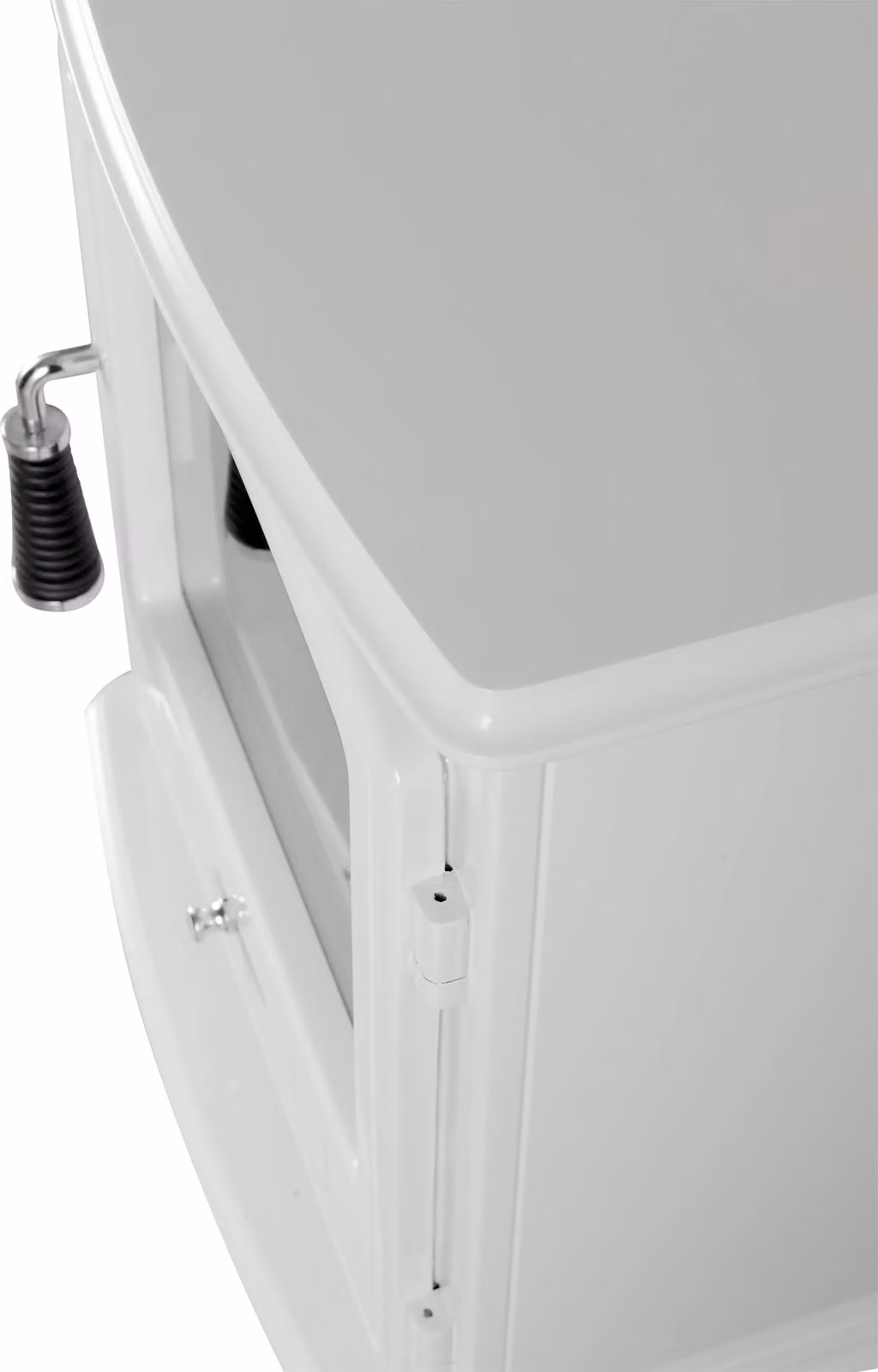 Adam Fires & Fireplaces Aviemore Electric Stove in White Enamel with Angled Stove Pipe – 2