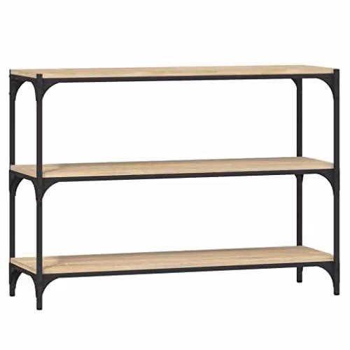 vidaXL Industrial Book Cabinet in Brown, W/D/H: 100 x 33 x 70.5 cm
