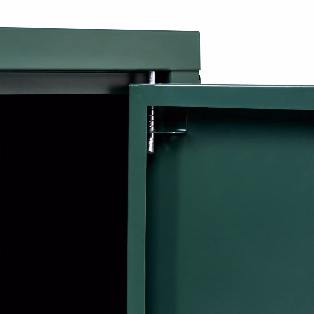 Wyld Haus Green Matt Metal Two-Door Industrial Sideboard – 3