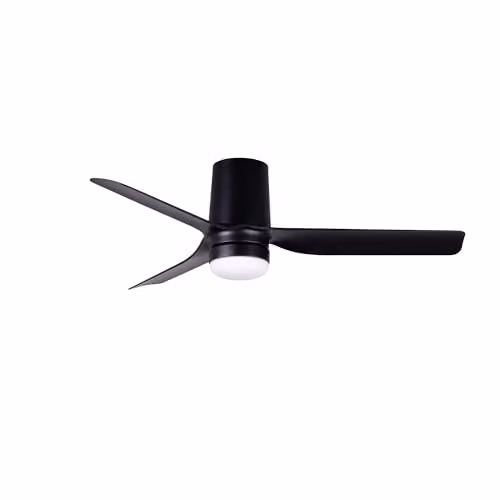 Netlighting Mini Punt Tub Small LED Black DC Ceiling Fan with 6 Speeds and Remote Control