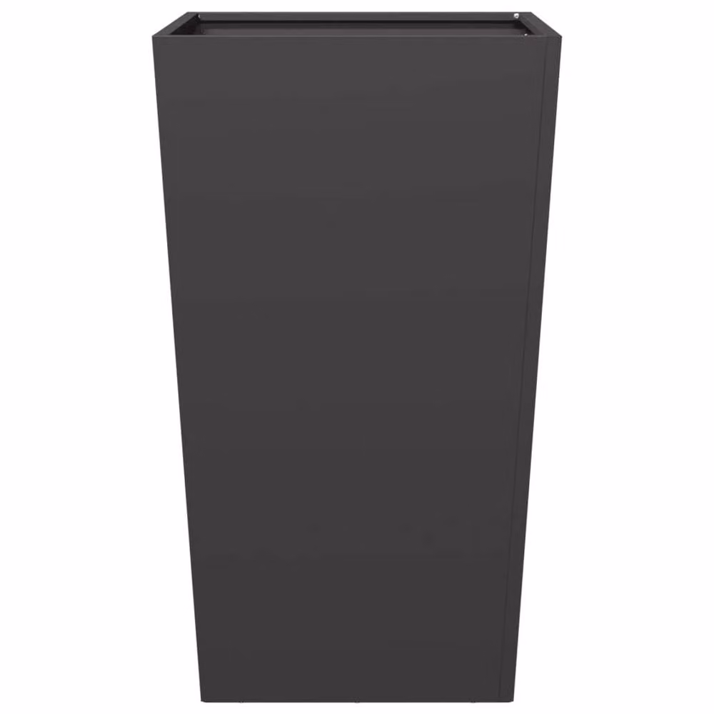 Berkfield Home Durable Steel Garden Planter Tub, Black, W/D/H: 45 x 45 x 75 cm – 3