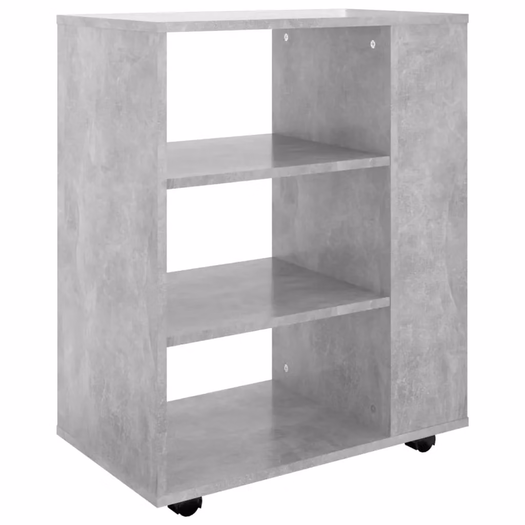 Berkfield Home Rolling Cabinet in Concrete Grey, W/D/H: 60 x 35 x 75 cm – 2