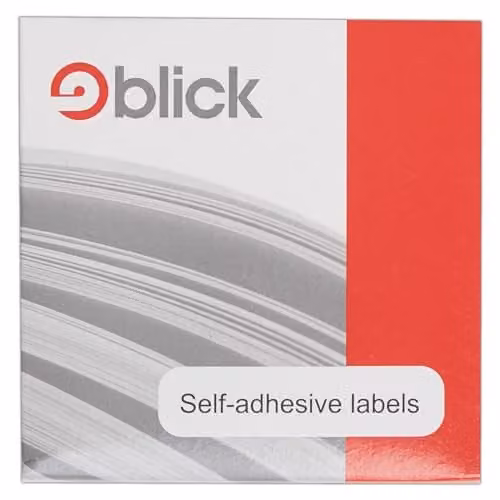 Blick White Self Adhesive Rectangular Paper Labels, 2000 Pack, W: 38 mm, H: 12 mm – 1