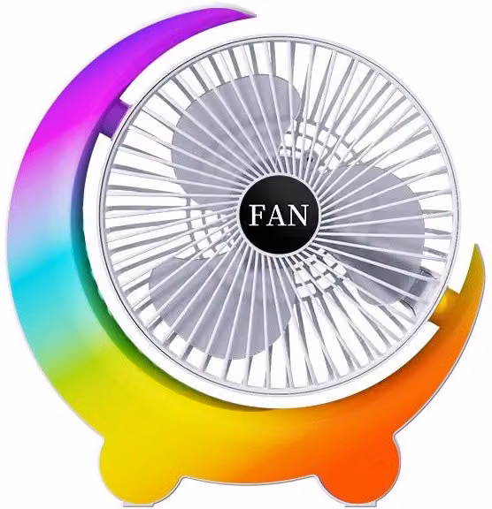 Leaper Mini Rechargeable USB Electric Cooling Fan in White with 800 mAh Battery