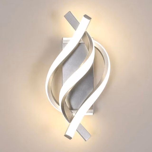 COMELY Modern LED Wall Light in Silver Chrome with 4500K Natural White Light, 22W