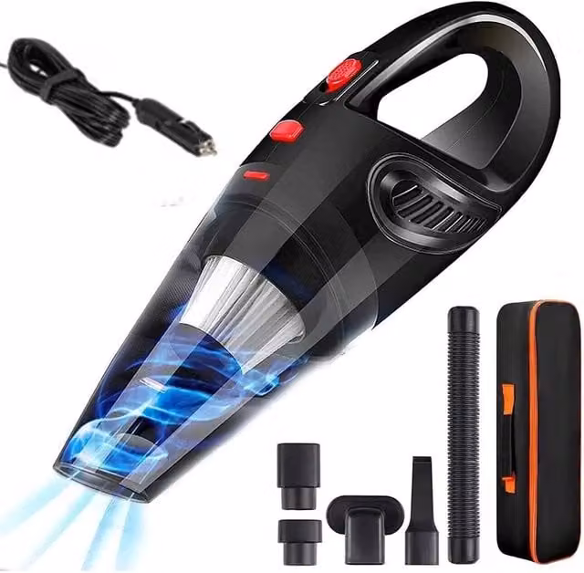 NESTLUNE Powerful Wet and Dry Wired Car Vacuum Cleaner in Black, W/D/H: 100 x 15 cm – 1