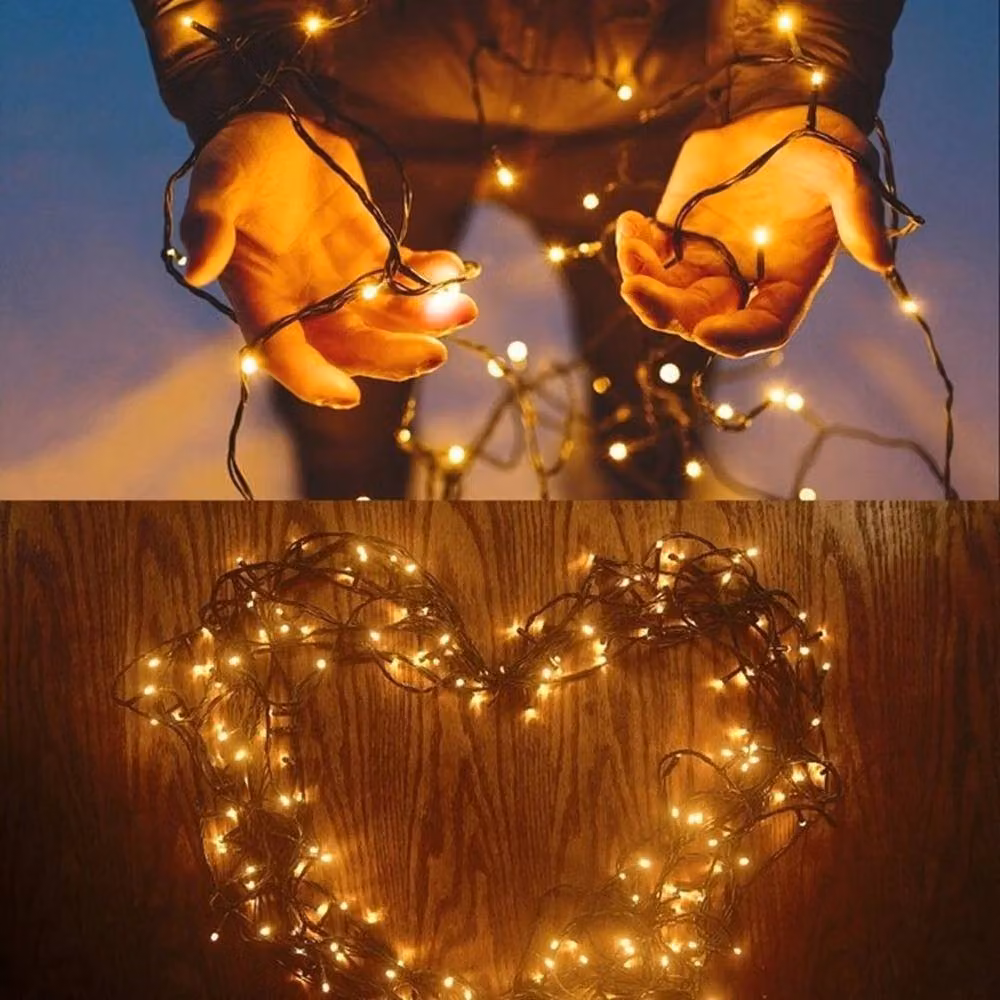 SPETLEK Solar LED Fairy Light String with Warm White Lights for Outdoor Garden Parties, 7m – 2