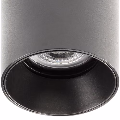 Netlighting Stan Barcelona 43747 Black Aluminium Cylinder Surface Mounted Ceiling Lamp with 1x GU10 LED Bulb – 3
