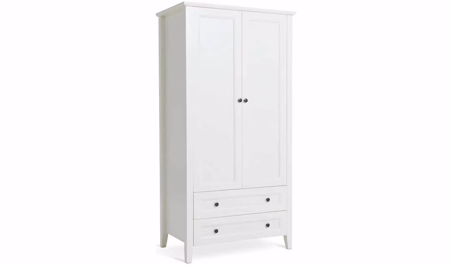 Kingham 2 Door 2 Drawer Wardrobe in White